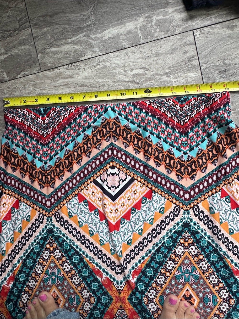 Westport 1962 Women 1X Maxi Skirt Boho Aztec Geometric Pull On Stretch Plus - Picture 4 of 6